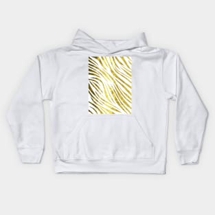 GOLD Safari Zebra Stripes Kids Hoodie